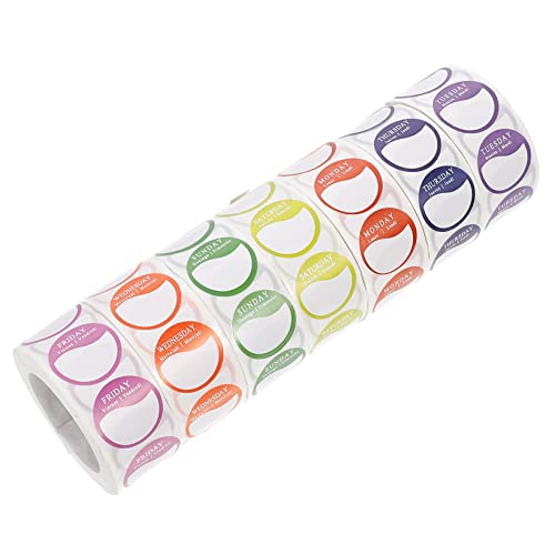 FIXOSHEE 7Rollen Aufkleber Abnehmbare für Restaurant Management Runde Wochen Labels Bäckereien und Boutiquen Leicht FIXOSHEE 7Rollen Aufkleber Abnehmbare für Restaurant Management Runde Wochen Labels Bäckereien und Boutiquen Leicht von FIXOSHEE