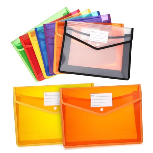 FIXOSHEE 7Stücke Aktentaschen Kunststoffmappen für Dokumente Erweiterbare Ordner mit Knopfverschluss Transparente Sichttaschen für Büro und Reisen FIXOSHEE 7Stücke Aktentaschen Kunststoffmappen für Dokumente Erweiterbare Ordner mit Knopfverschluss Transparente Sichttaschen für Büro und Reisen von FIXOSHEE