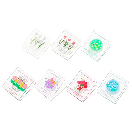 FIXOSHEE 7Stücke Teiliges Blumenmuster Clip Entzückende Büroklammern für Raumdekoration für Notizen und Dokumente Langlebig und Einfach zu Verwenden von FIXOSHEE