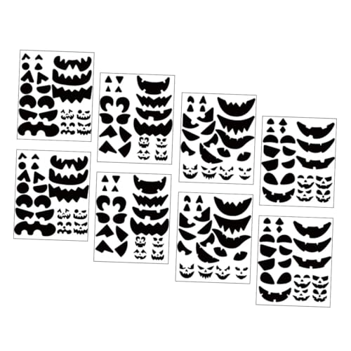 FIXOSHEE 8 Blätter Teiliges Halloween Kürbis Aufkleber DIY Bastelsticker mit Verschiedenen Ausdrucksformen Kreative Kürbis Dekoration Halloween Party Mitgebsel Spaß und Lernspaß von FIXOSHEE