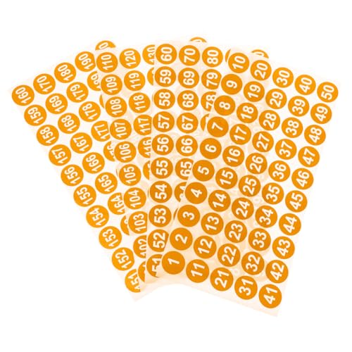 FIXOSHEE 8 Blatt Wasserfeste Zahlenaufkleber Fortlaufend Selbstklebende Runde Nummern Etiketten in Orange für Büro Zuhause Inventar und Organisation Haftet FIXOSHEE 8 Blatt Wasserfeste Zahlenaufkleber Fortlaufend Selbstklebende Runde Nummern Etiketten in Orange für Büro Zuhause Inventar und Organisation Haftet von FIXOSHEE