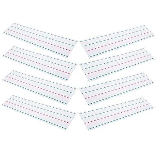 FIXOSHEE 8 Stück Magnetische Namensschilder Teilig Flexible Whiteboard Label mit Vier Wiederbeschreibbare Magnetschild Aufkleber für Lehrer Klassenzimmer Schreibtisch und Schule von FIXOSHEE