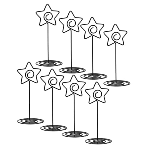FIXOSHEE 8 Stück Teiliges Metall Stern Kartenhalter mit Stabilem Sockel Vielseitiger Tischkartenhalter für Hochzeit Memo Bild und Tischnummer Schwarzer Platzsparender Fotohalter aus Stahl FIXOSHEE 8 Stück Teiliges Metall Stern Kartenhalter mit Stabilem Sockel Vielseitiger Tischkartenhalter für Hochzeit Memo Bild und Tischnummer Schwarzer Platzsparender Fotohalter aus Stahl von FIXOSHEE
