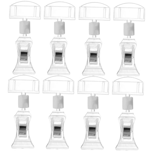FIXOSHEE 8 Stück Teiliges Transparente Drehbare Preisschild clips für Vielseitige Nutzung Klarer Schildhalter für Werbung Namensschilder und Preisschilder Geeignet für Einzelhandel und FIXOSHEE 8 Stück Teiliges Transparente Drehbare Preisschild clips für Vielseitige Nutzung Klarer Schildhalter für Werbung Namensschilder und Preisschilder Geeignet für Einzelhandel und von FIXOSHEE