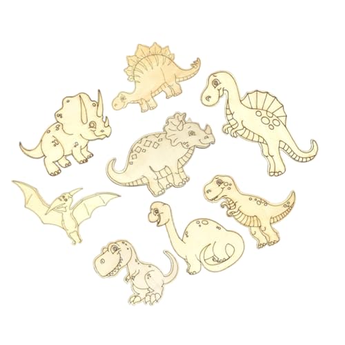 FIXOSHEE 8 Stück Teiliges Unbemalter Dinosaurier Holzausschnitte aus Stabilem Holz für DIY Bastelprojekte Kindergeburtstag Party und Wohnraumdekoration Kreative Handarbeit für Erwachsene FIXOSHEE 8 Stück Teiliges Unbemalter Dinosaurier Holzausschnitte aus Stabilem Holz für DIY Bastelprojekte Kindergeburtstag Party und Wohnraumdekoration Kreative Handarbeit für Erwachsene von FIXOSHEE