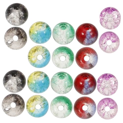 FIXOSHEE 80Stücke Glasperlen Farben Knackperlen für Armbänder und DIY Schmuckzubehör für Freundschaftsarmbänder Bastelprojekte und Schmuckherstellung von FIXOSHEE