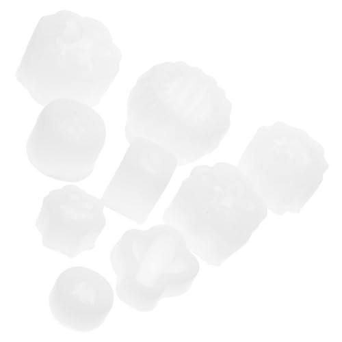 FIXOSHEE 9 Stück Teiliges Silikon Epoxidharz Gießformen Sukkulenten Kaktus Kerzenformen mit Flachem Boden für DIY Kerzen Seifen Handwerk Geschenkideen von FIXOSHEE