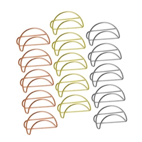 FIXOSHEE 90 Stück Mondförmige Metall Paperclips Kreative Dekorative Büroklammern in Gold Roségold und Silber Robuste Lesezeichen und Organisationsclips für Bücher Akten Hochzeit und FIXOSHEE 90 Stück Mondförmige Metall Paperclips Kreative Dekorative Büroklammern in Gold Roségold und Silber Robuste Lesezeichen und Organisationsclips für Bücher Akten Hochzeit und von FIXOSHEE