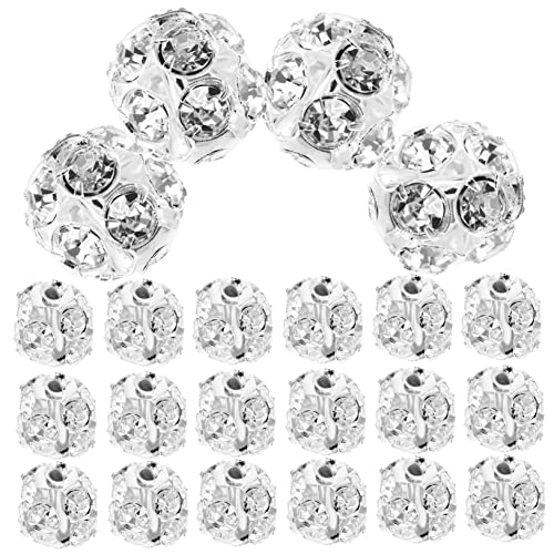 FIXOSHEE 90Stücke Diamant Perlen für DIY Schmuckherstellung Spacer Perlen für Armbänder und Bastelprojekte Hochwertige und Langlebige Bastelperlen von FIXOSHEE