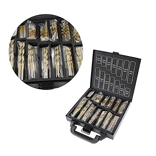 FIXOSHEE 99Stücke Teiliges Hochstahl Bohrer Set mit Titannitrid Beschichtung für Metall Holz und Kunststoff Robustem Werkzeugkoffer für Einfache Aufbewahrung von FIXOSHEE