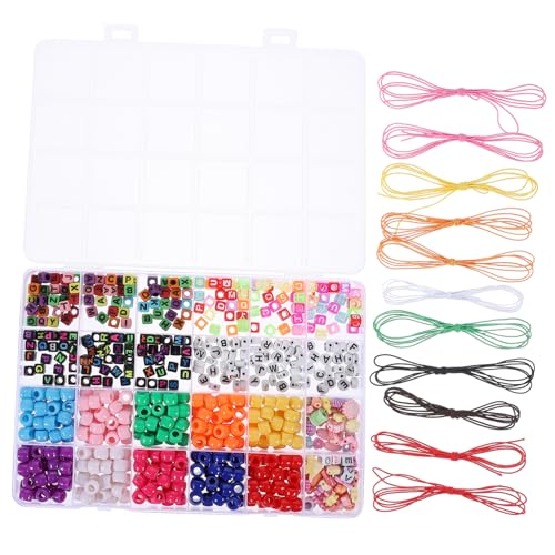 FIXOSHEE Acryl Buchstabenperlen für Schmuckherstellung mit Kreativen Alphabet Perlen zum Basteln von Armbändern und Bastelzubehör für Designs von FIXOSHEE