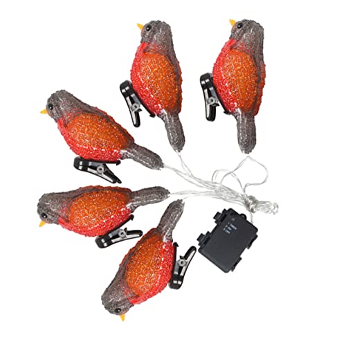 FIXOSHEE Acryl-Vogel-LED-Lichterkette, Naturdekoration, Solar-Gartenlichter, Outdoor-Lichterkette von FIXOSHEE