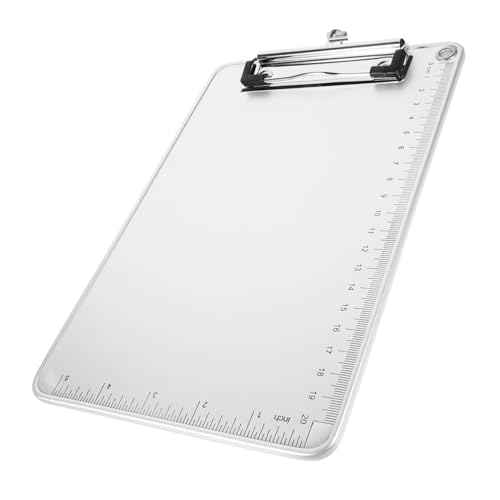 FIXOSHEE Aluminium Klemmbrett mit Rutschfester Oberfläche und Stabilem Stahlclip für Büro und Schule Korrosionsbeständig Einfach zu Bedienen Langlebig und Vielseitig Einsetzbar von FIXOSHEE