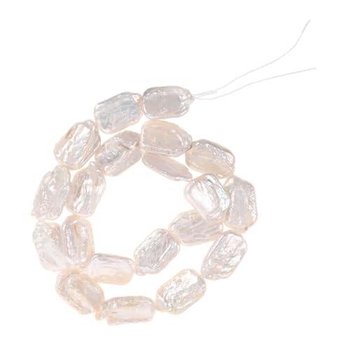 FIXOSHEE Barock Natürliche Süßwasser Zuchtperlen Gebohrt für DIY Schmuckherstellung Unregelmäßige Flache für Ohrringe Halsketten Armbänder Eleganter Schmuckdesign Spacer von FIXOSHEE