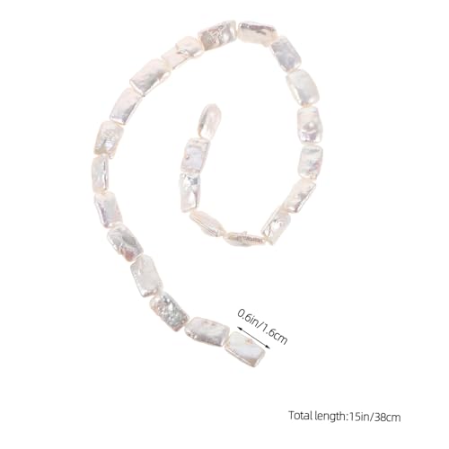 FIXOSHEE Barockperlen Süßwasserperlen Strang Weiße Unregelmäßige Gebohrte Perlen für Schmuckherstellung DIY Ohrringe Halsketten Armbänder von FIXOSHEE