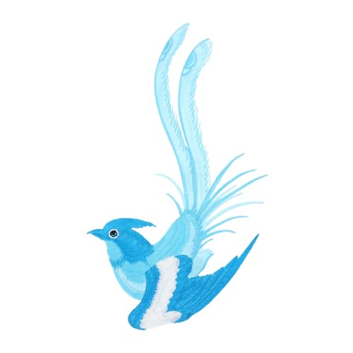 FIXOSHEE Bestickter Vogel Stoffpatch Stickerei Applikation Kleidung Zubehör DIY Nähen Aufbügelbar Symmetrischer Ethno stil Patch für Kleidung Taschen Handwerk von FIXOSHEE