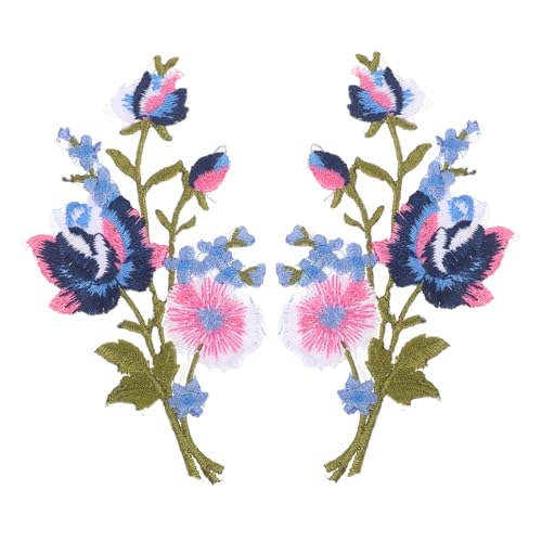 FIXOSHEE Blumenstickerei Aufnäher Blumenmotive Applikationen zum Aufbügeln und Aufnähen Stabile Baumwolle Polyester Patches für Kleidung DIY Jeans Taschen Hüte von FIXOSHEE