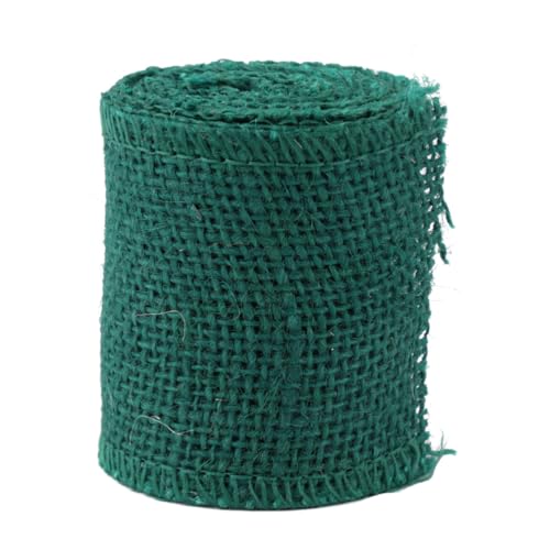 FIXOSHEE Breites Juteband Rolle Lang Dunkelgrün Natürlicher Look Umweltfreundlich Geschenkverpackung Dekoration Weihnachten Basteln Kränze Hochzeit von FIXOSHEE