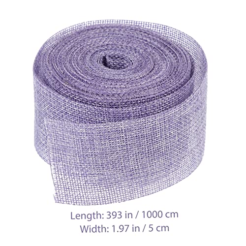 FIXOSHEE Bunte Schleifenband Lila Hochzeitsdeko Geschenkverpackung Bastelband DIY Dekoband aus Leinenimitat für Blumensträuße Festliche Anlässe von FIXOSHEE