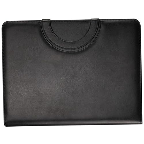 FIXOSHEE Business Portfolio Case mit Reißverschluss Eleganter Padfolio Organizer aus Leder Inklusive Notizblock Multifunktionale Schreibmappe für Geschäftsreisen und Meetings von FIXOSHEE