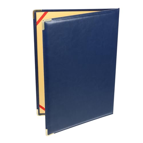 FIXOSHEE Business Portfolio Ordner Groß Blau mit Metall Ecken Erweiterbarer Büro Aktenordner Organizer Schreibunterlage und Dokumentenhalter für Geschäftsreisen und Meetings von FIXOSHEE