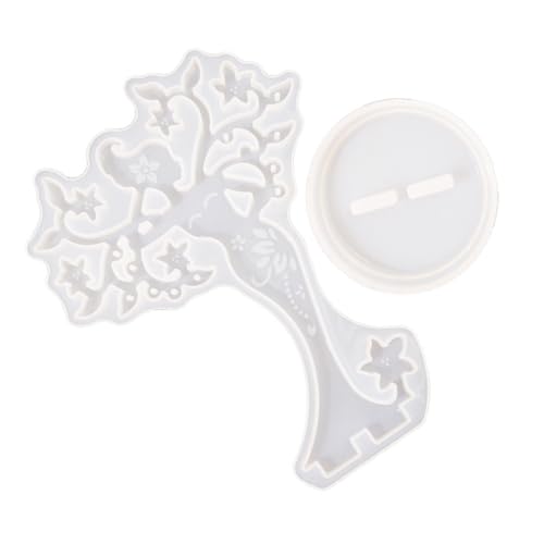 FIXOSHEE DIY Silikonform Schmuckständer Epoxidharz Gießform Kristall Schmuckhalter Halter Flexibel Robust für Halsketten Ohrringe Ringe Schmuck Organizer von FIXOSHEE