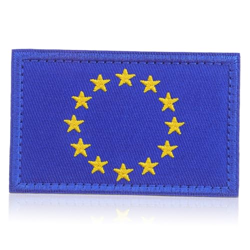 FIXOSHEE Eu Flag Aufnäher Bestickt Patch Europäische Union Abzeichen Langlebig Nylon für Kleidung Rucksack Hut Vielseitig Verziert Reise Accessoire von FIXOSHEE