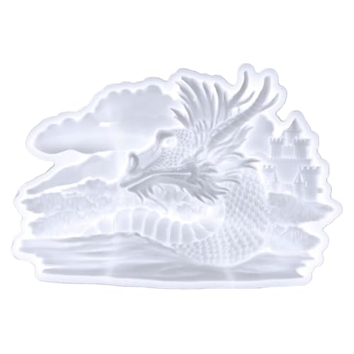 FIXOSHEE Flexible Silikonform Drachenkopf zum Gießen von Epoxidharz Langlebige DIY Gießform für Wanddekoration und Schmuckherstellung Praktische und Flexible Silikon Gießform für Kreative von FIXOSHEE