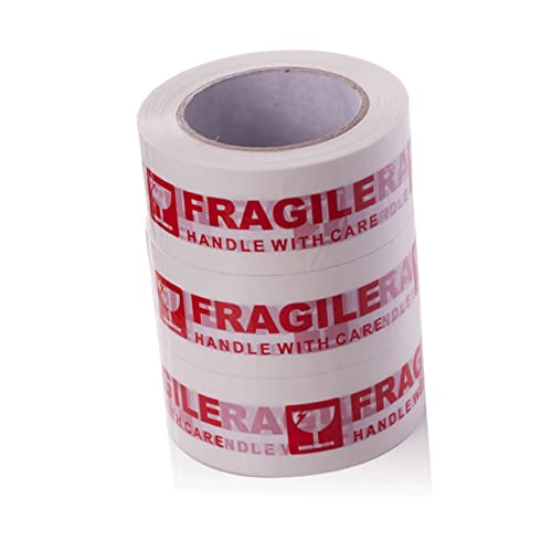 FIXOSHEE Fragile Warning Sticker Selbstklebend mit Haftkleber Rückseite Stark Haftendes Warnklebeband für Sicheren Versand und Transport Transparent Geeignet für Kartons und Pakete von FIXOSHEE