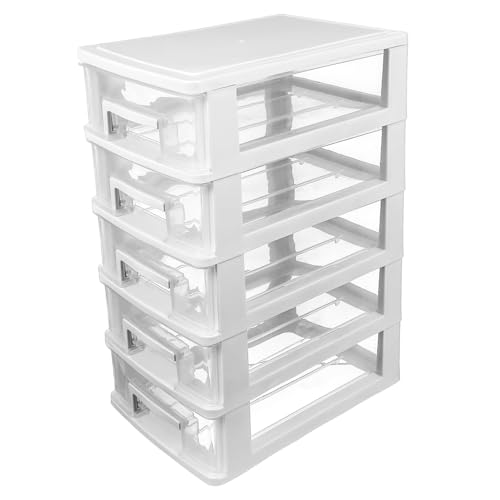 FIXOSHEE Fünf Lagiger Transparenter Kunststoff Aufbewahrungsschrank mit Tragbarer Desktop Organizer für Büro und Wohnzimmer Platzsparende Sortierbox für Ordentliche Aufbewahrung FIXOSHEE Fünf Lagiger Transparenter Kunststoff Aufbewahrungsschrank mit Tragbarer Desktop Organizer für Büro und Wohnzimmer Platzsparende Sortierbox für Ordentliche Aufbewahrung von FIXOSHEE