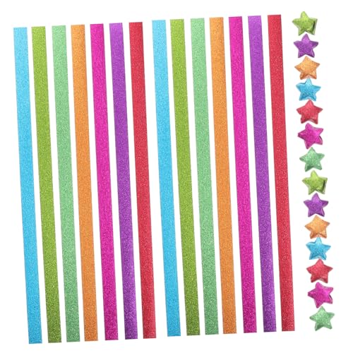 FIXOSHEE Glitzer Origami Stern Papierstreifen Buntes DIY Bastelset für Erwachsene Funkelndes Faltpapier für Kreative Familienaktivitäten und Künstlerische Projekte FIXOSHEE Glitzer Origami Stern Papierstreifen Buntes DIY Bastelset für Erwachsene Funkelndes Faltpapier für Kreative Familienaktivitäten und Künstlerische Projekte von FIXOSHEE