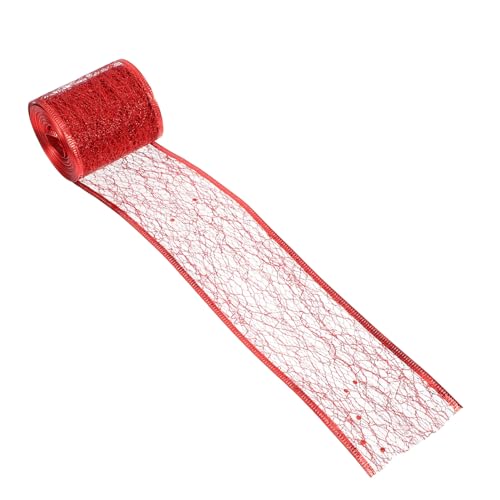 FIXOSHEE Glitzerndes Mesh Dekoband Breit Rot für DIY Bastelprojekte Geschenkverpackung Partydeko und Kreative Handarbeiten FIXOSHEE Glitzerndes Mesh Dekoband Breit Rot für DIY Bastelprojekte Geschenkverpackung Partydeko und Kreative Handarbeiten von FIXOSHEE