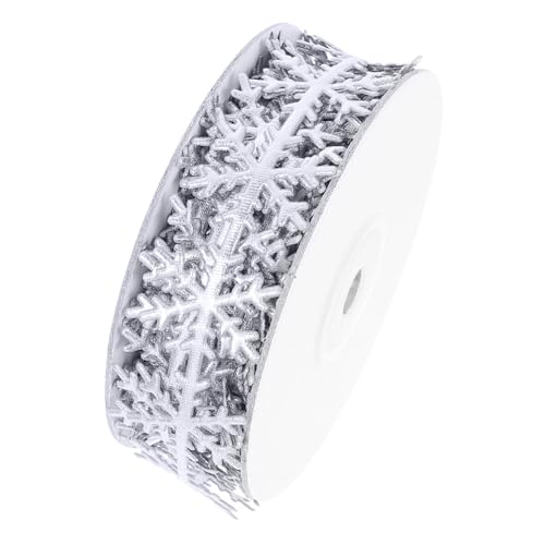 FIXOSHEE Gold Silber Schneeflockenband aus Hochwertigem Polyester Dekoratives Geschenkband für Schmuck und DIY Verpackungen Praktisches Schleifenband für Festliche Geschenkverpackung und FIXOSHEE Gold Silber Schneeflockenband aus Hochwertigem Polyester Dekoratives Geschenkband für Schmuck und DIY Verpackungen Praktisches Schleifenband für Festliche Geschenkverpackung und von FIXOSHEE