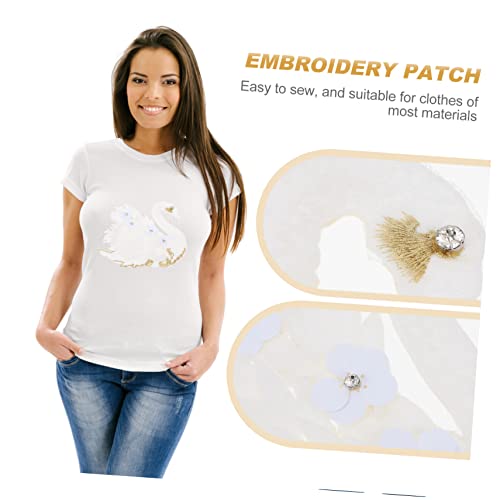 FIXOSHEE Großer Bestickter Schwan Aufnäher mit Blumenmotiv Stickerei Patch zum Aufnähen Vielseitiger Textil für Kleidung Taschen und Heimtextilien Einfache Handhabung für DIY Nähprojekte FIXOSHEE Großer Bestickter Schwan Aufnäher mit Blumenmotiv Stickerei Patch zum Aufnähen Vielseitiger Textil für Kleidung Taschen und Heimtextilien Einfache Handhabung für DIY Nähprojekte von FIXOSHEE