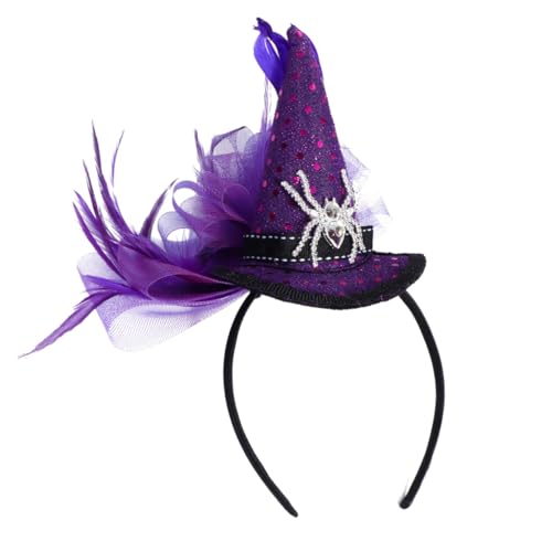 FIXOSHEE Haarreif Halloween Hexenhut mit Spinnendesign Leichter und Langlebiger Kopfschmuck für Mädchen Bequemes Material Wiederverwendbar für Fasching Karneval Party FIXOSHEE Haarreif Halloween Hexenhut mit Spinnendesign Leichter und Langlebiger Kopfschmuck für Mädchen Bequemes Material Wiederverwendbar für Fasching Karneval Party von FIXOSHEE
