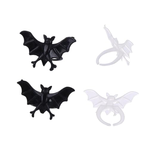 FIXOSHEE Halloween Fledermaus Finger Ringe Nachtleuchtend Offene Kunststoff Dekoration für Party Cosplay Outdoor Indoor Zubehör Zufällige Farbe FIXOSHEE Halloween Fledermaus Finger Ringe Nachtleuchtend Offene Kunststoff Dekoration für Party Cosplay Outdoor Indoor Zubehör Zufällige Farbe von FIXOSHEE