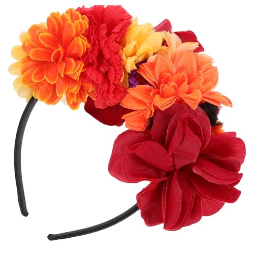 FIXOSHEE Halloween Haarschmuck Blumendekoration Cosplay Stirnband für Party und Kostüm Wiederverwendbares Feines Halloween Haarreif mit Künstlichen Blumen Geeignet für Damen und Mädchen von FIXOSHEE