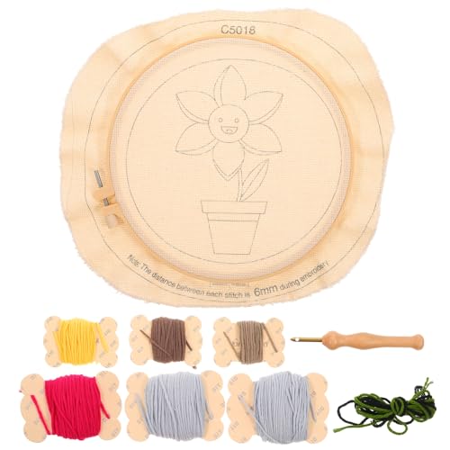 FIXOSHEE Handgemachtes Stickerei DIY Materialset mit Blumenmuster Punch nadel Zubehör Buntes Wollgarn für Anfänger und Kreatives Wanddekor Geschenk für DIY Bastelfreunde FIXOSHEE Handgemachtes Stickerei DIY Materialset mit Blumenmuster Punch nadel Zubehör Buntes Wollgarn für Anfänger und Kreatives Wanddekor Geschenk für DIY Bastelfreunde von FIXOSHEE