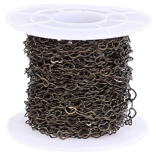 FIXOSHEE Heart Link Chain Kupferkabel DIY Schmuckzubehör für Damen Halsketten Armbänder Pulloverketten Basteln Vielseitig für Anhänger Perlen und Charms FIXOSHEE Heart Link Chain Kupferkabel DIY Schmuckzubehör für Damen Halsketten Armbänder Pulloverketten Basteln Vielseitig für Anhänger Perlen und Charms von FIXOSHEE