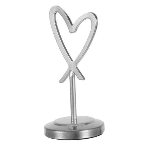 FIXOSHEE Herzförmiger Tischkartenhalter aus Eleganter Fotohalter für Hochzeiten Partys und Vielseitiger Memo Clip für Menüs und Namenskarten von FIXOSHEE