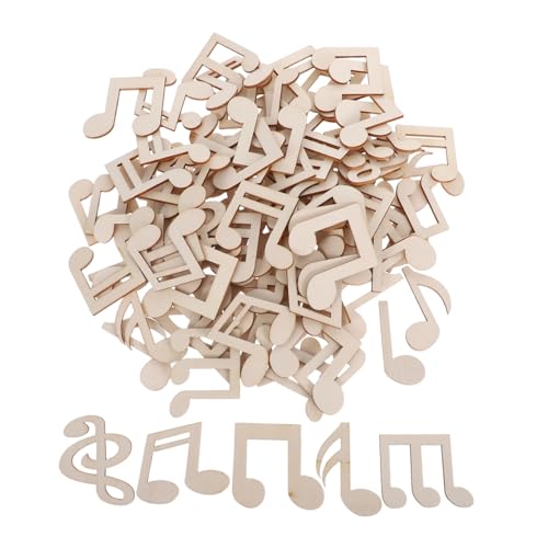 FIXOSHEE Holz-musiknoten DIY Bastelstücke Unlackierte Holzausschnitte Hohe Noten für Malen Kunst Handwerk Dekoration Lernspielzeug von FIXOSHEE