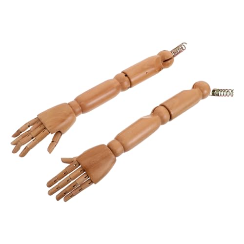 FIXOSHEE Holzarm mit Flexiblen Gelenken Biegsam Bewegliche Puppenarm Ersatzteile aus Massivem Holz für Schaufenster und Bekleidungsdisplay von FIXOSHEE