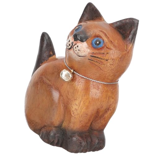 FIXOSHEE Holzfigur Kleine Katzen Skulptur Handgefertigt Dekorativ Leicht Tragbar für Wohnzimmer Kinderzimmer und Schreibtisch Kreatives Holzornament als Geschenk für Katzenliebhaber FIXOSHEE Holzfigur Kleine Katzen Skulptur Handgefertigt Dekorativ Leicht Tragbar für Wohnzimmer Kinderzimmer und Schreibtisch Kreatives Holzornament als Geschenk für Katzenliebhaber von FIXOSHEE