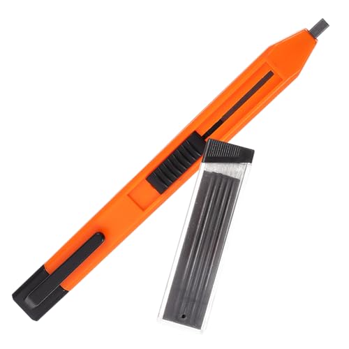 FIXOSHEE Holzmechanischer Druckbleistift Rechteckiger Zimmermannsbleistift mit Ersatzminen Rutschfester Holzarbeits Marker für Handwerker Bauarbeiter und Handwerkliche Anwendungen von FIXOSHEE