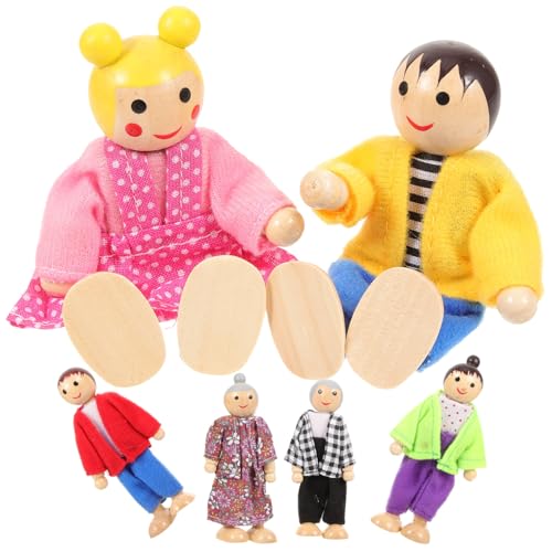 FIXOSHEE Holzpuppen Familienfiguren Bewegliche Mini Holzfiguren Kreatives Rollenspiel für Pädagogisches Vorstellungskraft und Sozialer Kompetenz Geeignet für Familienspiele FIXOSHEE Holzpuppen Familienfiguren Bewegliche Mini Holzfiguren Kreatives Rollenspiel für Pädagogisches Vorstellungskraft und Sozialer Kompetenz Geeignet für Familienspiele von FIXOSHEE