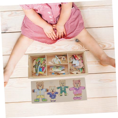FIXOSHEE Holzpuzzle Bär Ankleiden Lernspielzeug für Pädagogisches Tiermotiv Puzzle mit Bunten Holzfiguren Fördert Kreativität und Hand Augen koordination Geschenk für Mädchen Ab Jahren FIXOSHEE Holzpuzzle Bär Ankleiden Lernspielzeug für Pädagogisches Tiermotiv Puzzle mit Bunten Holzfiguren Fördert Kreativität und Hand Augen koordination Geschenk für Mädchen Ab Jahren von FIXOSHEE