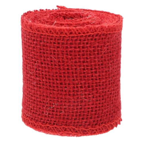 FIXOSHEE Juteband Rolle Rot Naturliches Jute Dekoband für Weihnachtsdeko Geschenkverpackung Kränze und DIY Bastelprojekte Umweltfreundliches Sackleinen Band FIXOSHEE Juteband Rolle Rot Naturliches Jute Dekoband für Weihnachtsdeko Geschenkverpackung Kränze und DIY Bastelprojekte Umweltfreundliches Sackleinen Band von FIXOSHEE