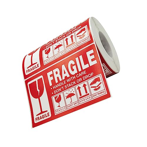 FIXOSHEE Klebende Fragile Warnetiketten Rolle Selbstklebend für Sicheren Versand für Verpackungen Kartons und Sorgt für Sorgfältige Handhabung FIXOSHEE Klebende Fragile Warnetiketten Rolle Selbstklebend für Sicheren Versand für Verpackungen Kartons und Sorgt für Sorgfältige Handhabung von FIXOSHEE