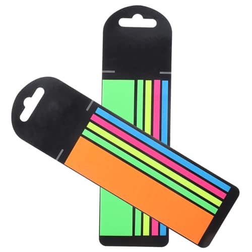 FIXOSHEE Klebrige Lesestreifen Fluoreszierende Index Tabs Beschreibbar Repositionierbar für Bürobedarf Schulaufkleber und Notizen Leuchtenden von FIXOSHEE