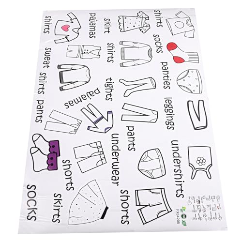 FIXOSHEE Kleidungsetiketten Aufkleber PVC Selbstklebend Wardrobe Label Kleidung Klassifizierung Sticker Abziehbar Für Kommode Schrank Organisation Ordnung von FIXOSHEE